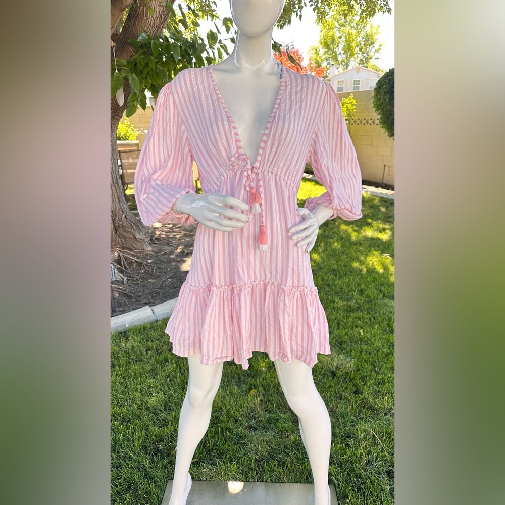 Blue Island Pink Striped Dress
